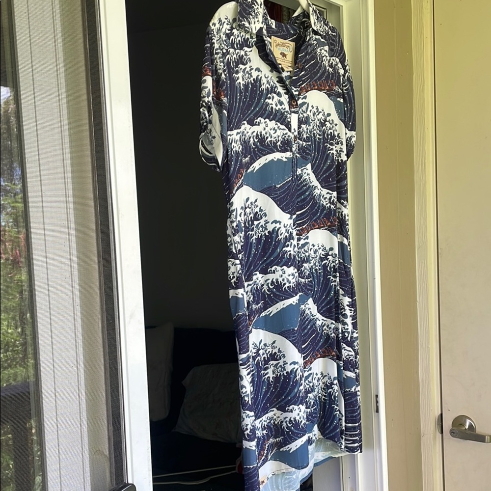 Western Aloha shirt dress .